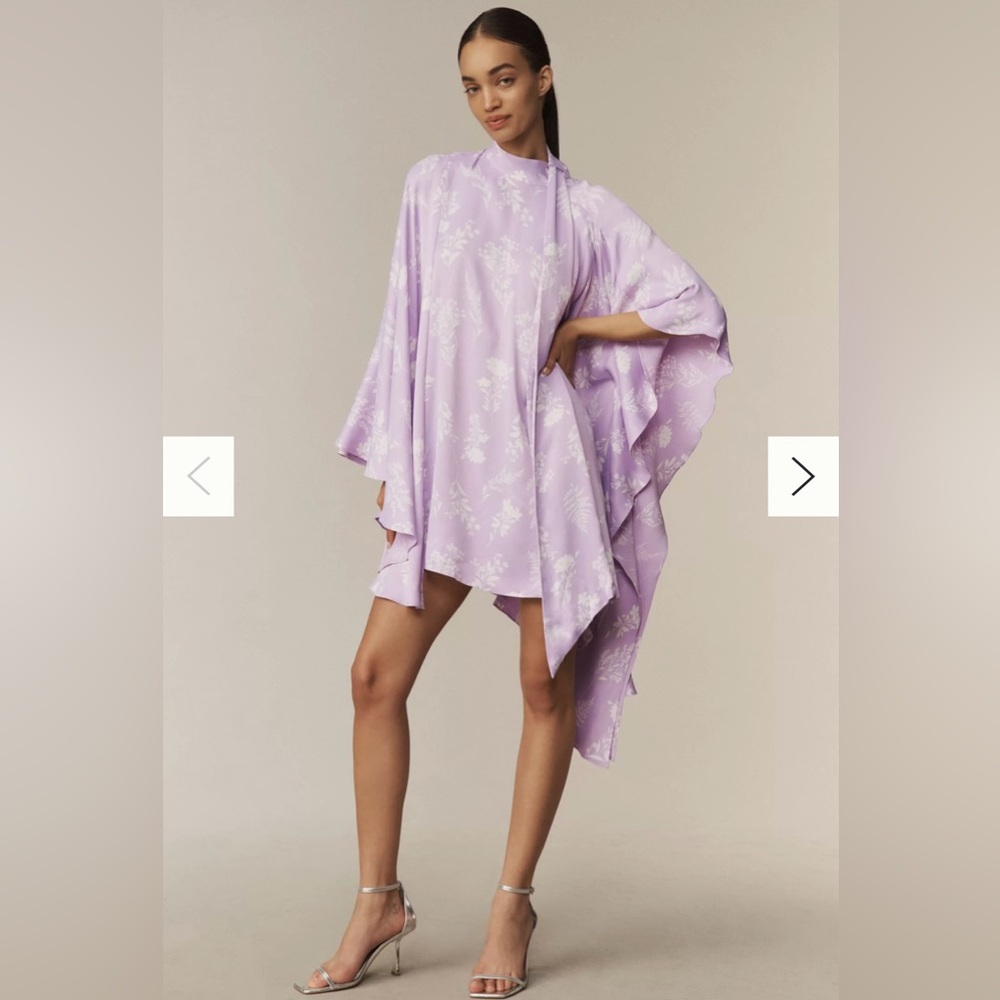 BHLDN Lavender Floral Women's Dress
